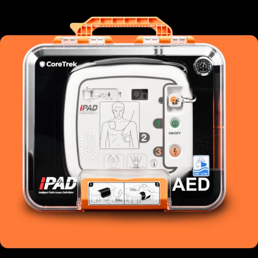 iPAD SP-1 Fully Auto AED with CoreTrek Waterproof Case